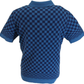 Merc Mens Petrol Blue Ambrose Knitted Polo Shirts