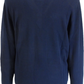 Ben Sherman Dark Navy Knitted Striped Long Sleeved Polo Shirt