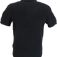 Black polo shirt on a white background