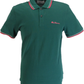 Ben Sherman Mens Dark Green Signature 100% Cotton Polo Shirt