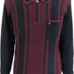 Gabicci Mens Dante Black Textured Retro Knitted Polo