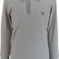 Gabicci Mens Linen Beige Textured Milton Retro Knitted Polo