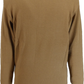Gabicci Mens Frankie Nutmeg Brown Geo Retro Knitted Polo