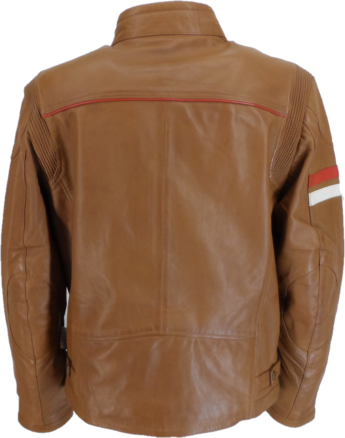 Gabicci Mens Cognac Tan Leather Rally Jacket