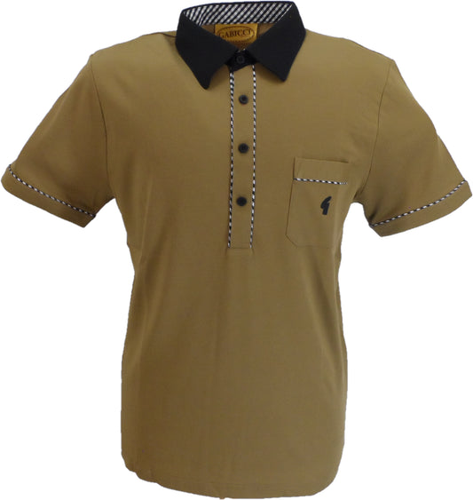 Gabicci Vintage Mens Archive Patrick Nutmeg Brown 70s Mod Polo
