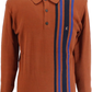 Gabicci Vintage Paprika Soda Stripe Knitted Polo