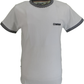 Lambretta Mens White Two Tone Ringer Retro T Shirt