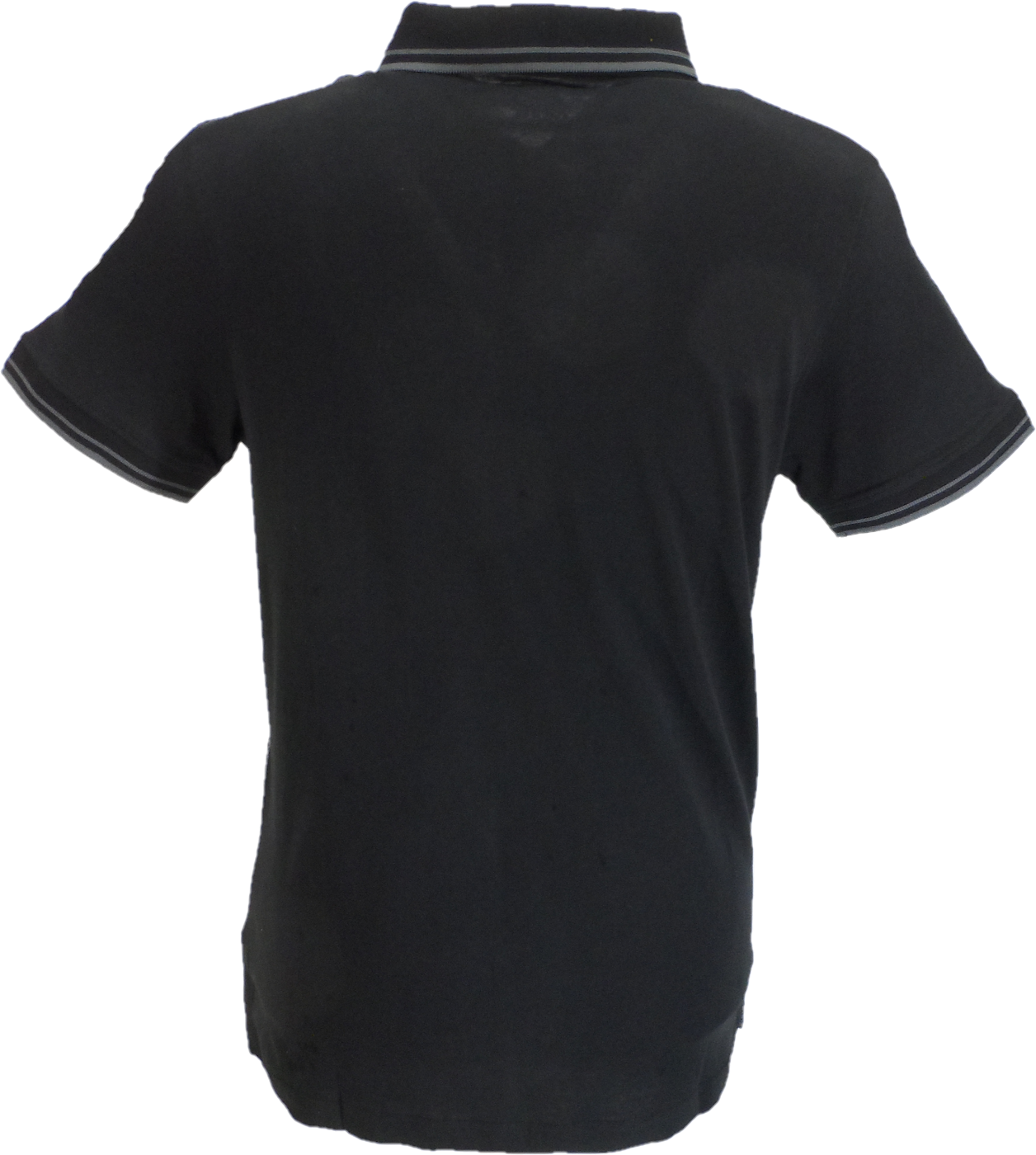Lambretta Mens Black/Iron Houndstooth Polo Shirts