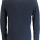 Lambretta Mens Navy Blue and Grey Striped Knitted Polo Shirt