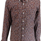 Lambretta Retro Button Down Burgundy Paisley Print Shirt