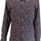 Lambretta Retro Button Down Navy Paisley Print Shirt