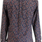 Lambretta Retro Button Down Navy Paisley Print Shirt
