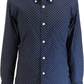 Lambretta Retro Button Down Navy/Blue Pindot Shirt