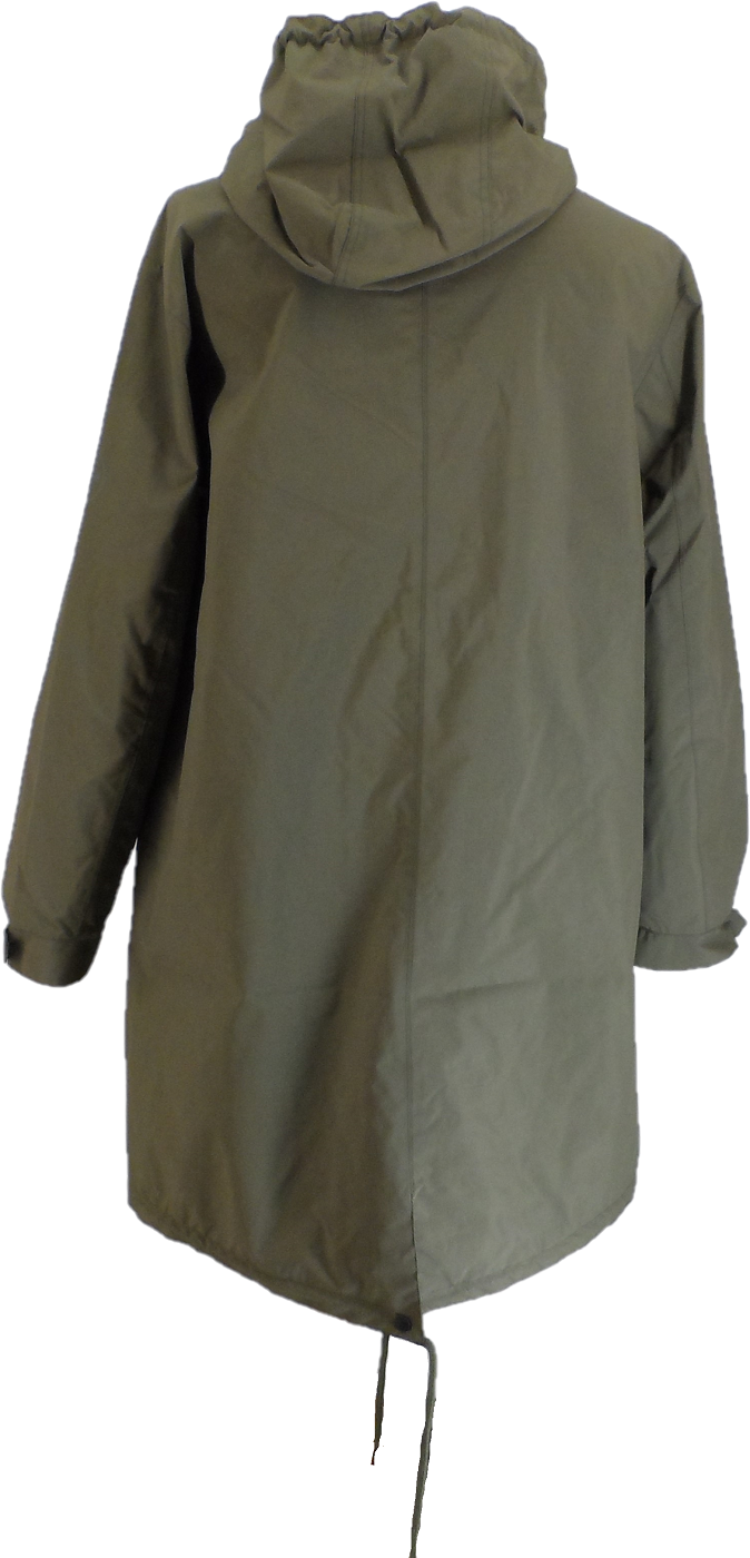 Lambretta Mens Khaki Green Ripstop Waterproof Parka