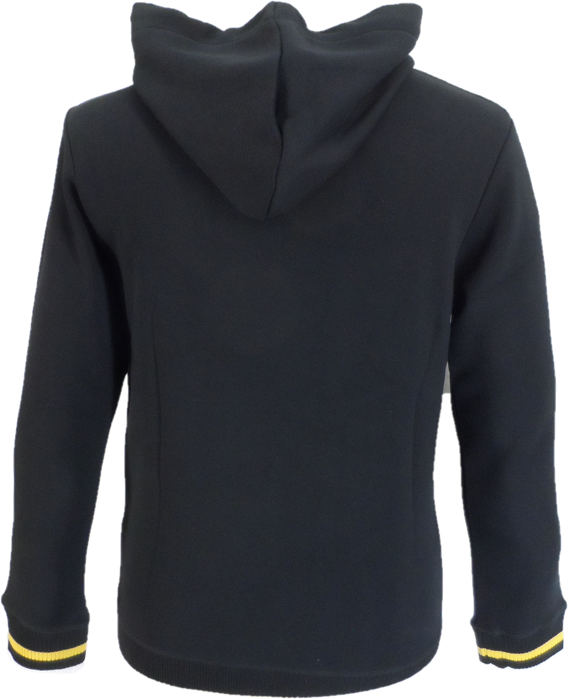 Lambretta Mens Black/Gold Full Zip Logo Hooded Top