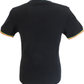 Trojan Mens Black Retro Print Ringer T Shirt