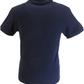 Trojan Mens Navy Blue Plain Badged tee 100% Cotton T-Shirt