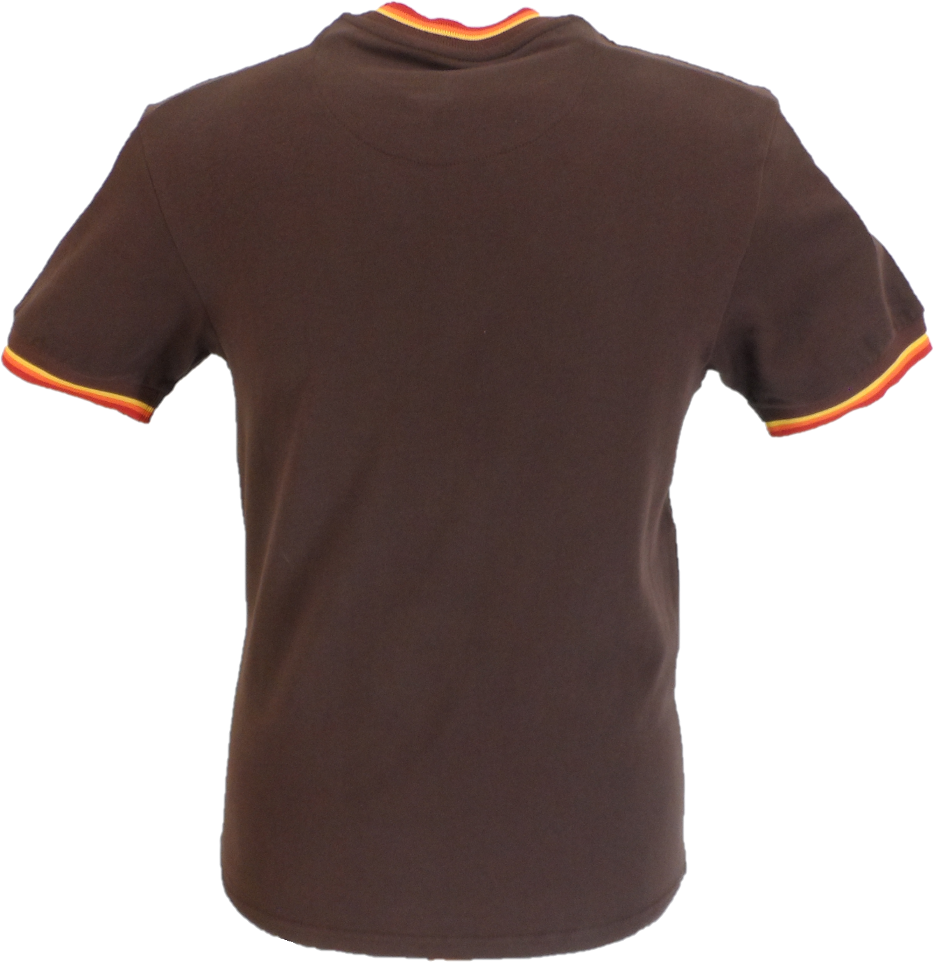 Trojan Mens Brown Retro Print Ringer T Shirt