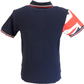 Trojan Mens Navy Flag Twin Tipped Polo Shirt