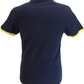 Trojan Mens Navy Blue Rasta Logo 100% Cotton Peach T-Shirt