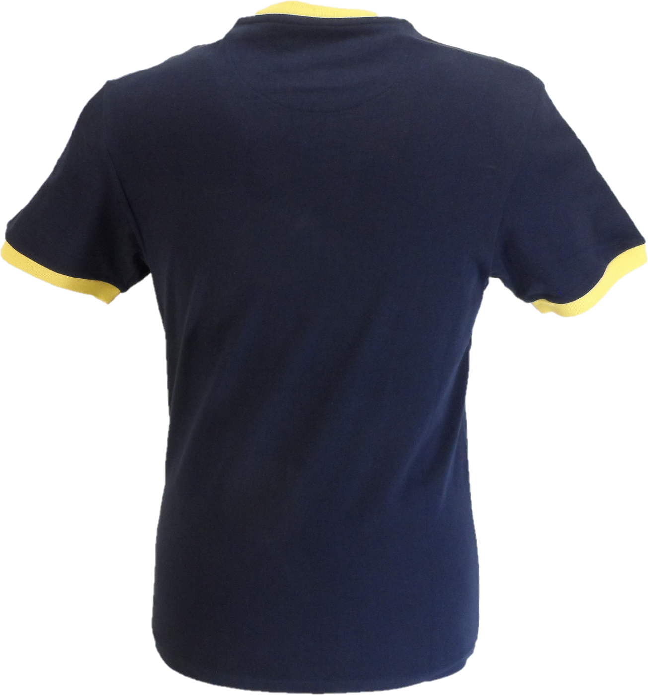 Trojan Mens Navy Blue Rasta Logo 100% Cotton Peach T-Shirt