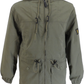 Trojan Mens Twill Badged Army Green Parka Coat