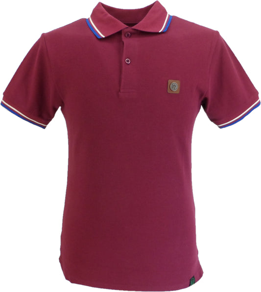 Trojan Mens Port Red Twin Tipped Polo Shirt