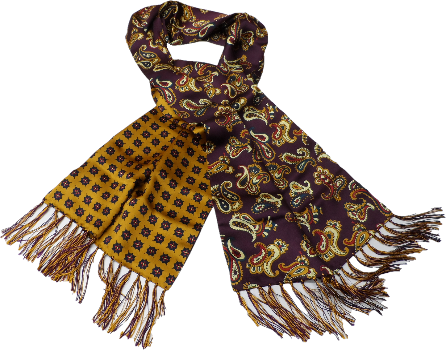 Tootal Mens Retro Paisley Print 100% Silk Scarves
