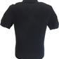 Ben Sherman Black Knitted Striped Mod Polo Shirt