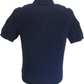 Ben Sherman Navy Blue Knitted Striped Mod Polo Shirt