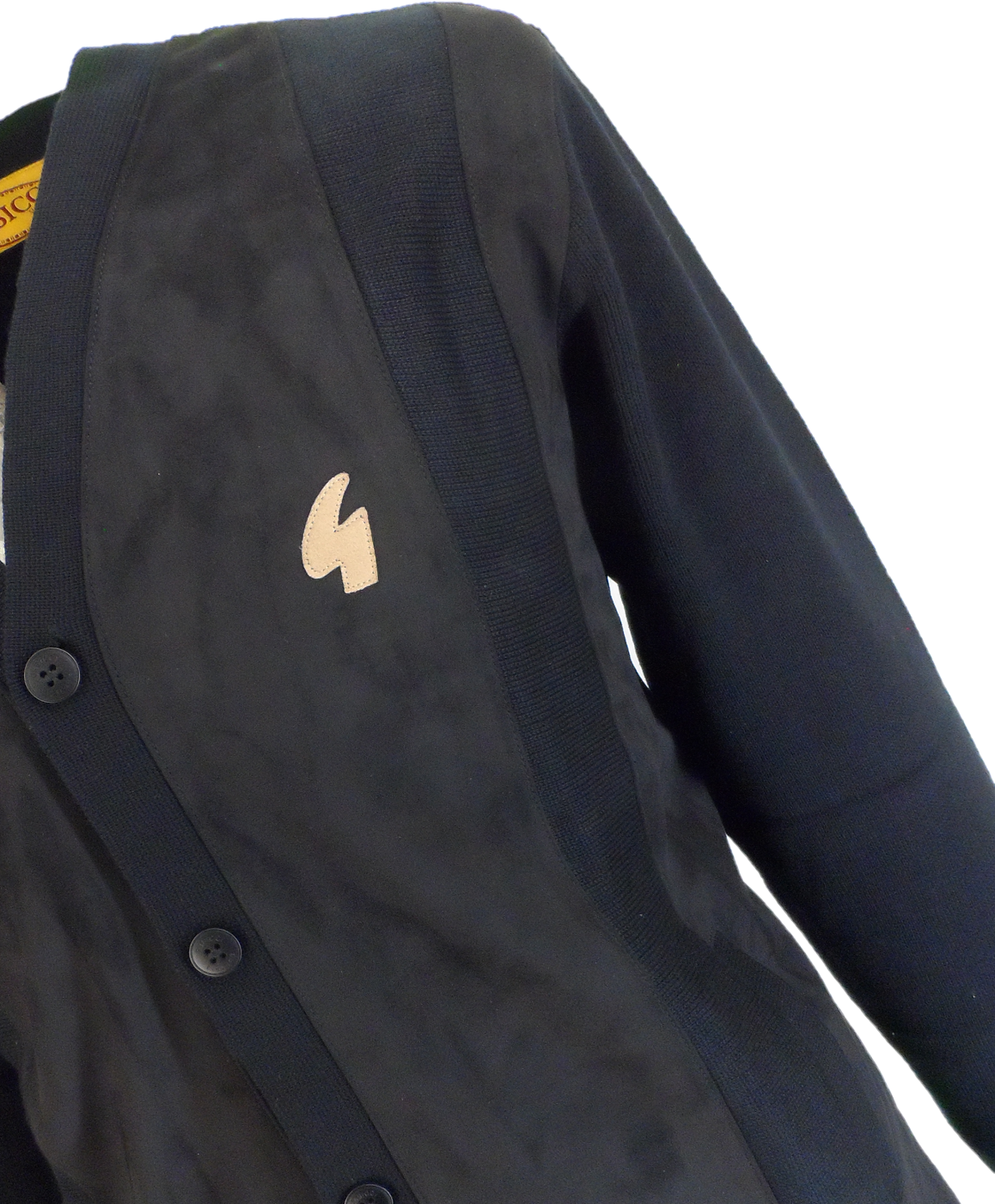 Gabicci Mens Black Hurst Archive Cardigan