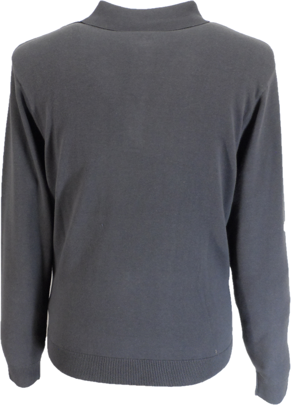 Gabicci Vintage Charcoal Grey Soda Stripe Knitted Polo
