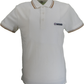 Lambretta Men`s Jet Stream/Tan Tipped Tipped 100% Cotton Polo Shirts
