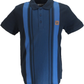 Lambretta Navy Ocean Retro Striped Polo Shirts