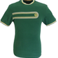 Trojan Mens Green Retro Print Ringer T Shirt
