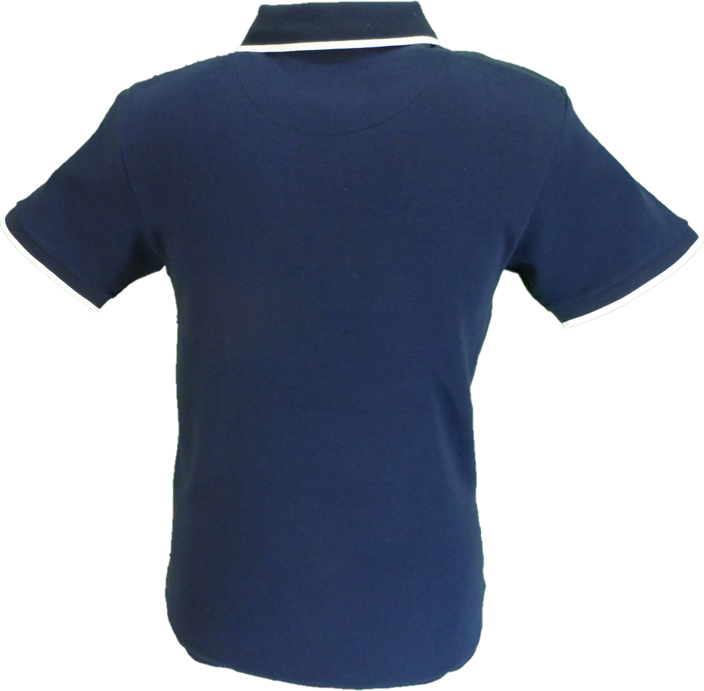 Trojan Mens Navy Motif Jacquard Panel Polo Shirt