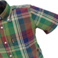 Trojan Mens Army Green Large Tartan Check Short Sleeved Shirts and Pocket Square
