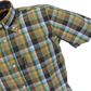 Trojan Mens Chocolate Multi-Check Check Short Sleeved Shirts and Pocket Square