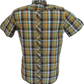 Trojan Mens Chocolate Multi-Check Check Short Sleeved Shirts and Pocket Square