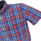 Trojan Mens Cobalt Multi Check Short Sleeved Shirts and Pocket Square