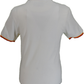 Trojan Mens Ecru Retro Print Ringer T Shirt