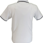 Trojan Mens White Mono Houndstooth Zip Polo Polo Shirt