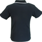 Trojan Mens Black Mono Houndstooth Zip Polo Polo Shirt