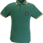Trojan Mens Green Old School Pique Tipped Polo Shirt