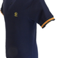 Trojan Mens Navy Blue Old School Pique Tipped Polo Shirt