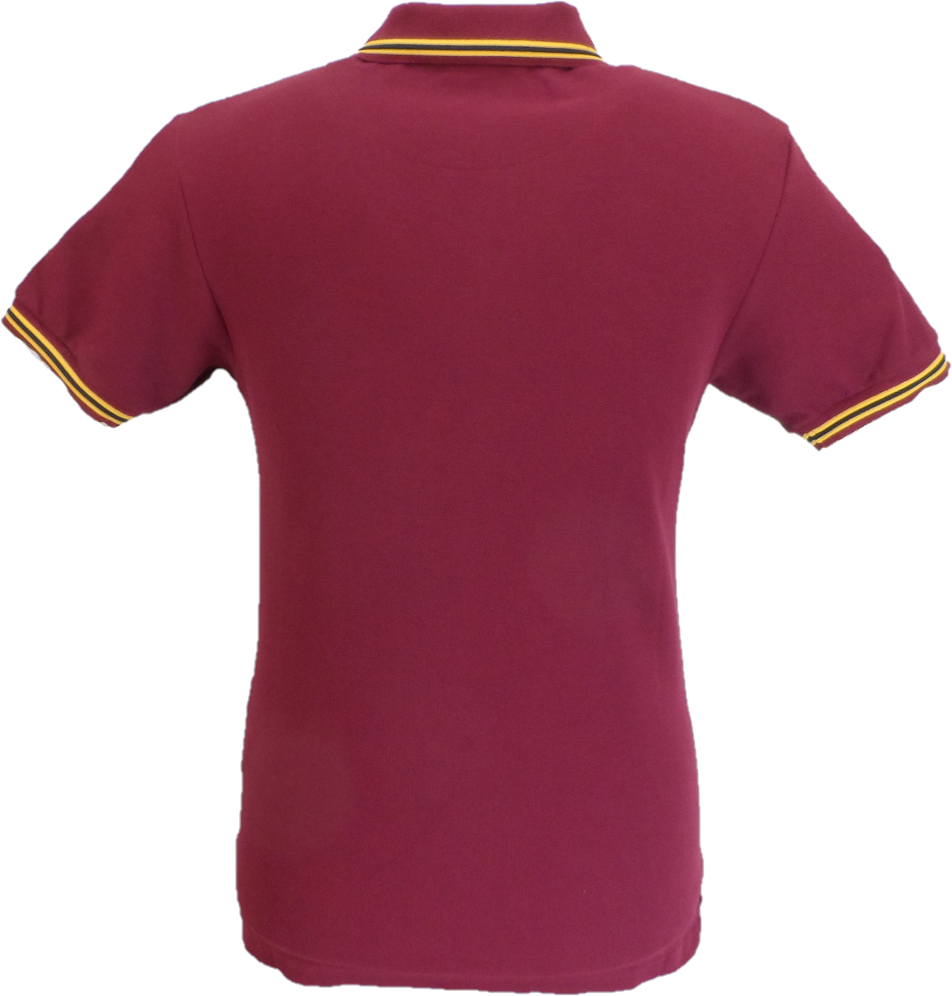 Trojan Mens Port Red Old School Pique Tipped Polo Shirt