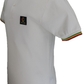 Trojan Mens Cream Rasta Flag Badge Twin Tipped Polo Shirt