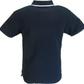 Trojan Mens Black Ottoman Rib Tipped Polo Shirt
