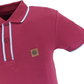 Trojan Mens Port Red Ottoman Rib Tipped Polo Shirt