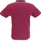 Trojan Mens Port Red Ottoman Rib Tipped Polo Shirt